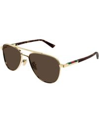 Gucci - Gg1962S 002 Sunglasses Metal Pilot - Lyst