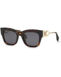 Roberto Cavalli - Src130 01Ay Sunglasses Acetate Smoke Squared Normal - Lyst