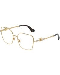 Dolce & Gabbana - Dg1367B 02 Optical Frames Metal Transparent Squared Normal - Lyst