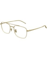 Bottega Veneta - Bv1425Oa 004 Optical Frames Titanium Transparent Squared - Lyst