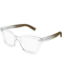 Saint Laurent - Sl 748 006 Optical Frames Acetate Transparent Cat Eye - Lyst