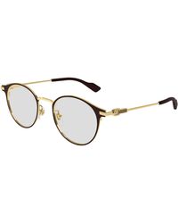 Gucci - Gg1739Ok 001 Optical Frames Titanium Transparent Round - Lyst