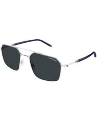 Montblanc - Mb0521S 003 Sunglasses Metal Pilot - Lyst