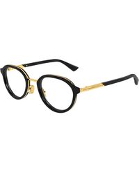 Bottega Veneta - Bv1375O 002 Optical Frames Acetate Transparent Round - Lyst