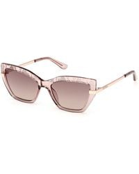 Guess - Gu00216 57F Sunglasses Injected Squared Normal - Lyst