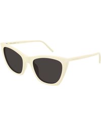 Saint Laurent - Sl 214 Kate Thin 005 Sunglasses Acetate Cat Eye - Lyst