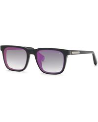 Philipp Plein - Spp212 Plein Essential 700V Sunglasses Acetate Squared Normal Multilayer - Lyst