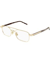 Saint Laurent - Sl 780 002 Optical Frames Metal Transparent Squared - Lyst