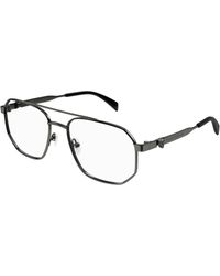 McQueen - Am0459O 001 Optical Frames Acetate Transparent Pilot - Lyst