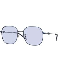 DIESEL - Dl1010D 102476 Sunglasses Metal Squared Normal - Lyst
