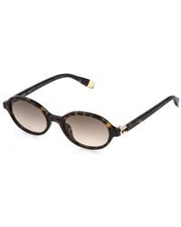 Furla - Sfu972 02Bl Sunglasses Acetate Round Normal Nuanced - Lyst
