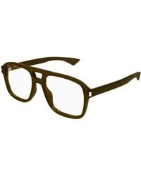Saint Laurent - Sl 881 Opt 004 Optical Frames Acetate Transparent Squared - Lyst