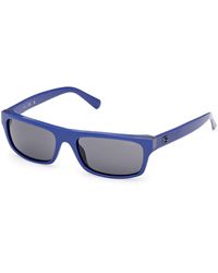 Guess - Gu00276 90A Sunglasses Injected Smoke Squared Normal - Lyst