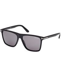 Tom Ford - Ft0832 Fletcher 01D Sunglasses Acetate Smoke Squared Polarized - Lyst