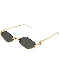 Gucci - Gg1604S 001 Sunglasses Metal Geometric - Lyst