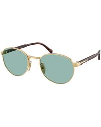 Prada - Pr B51S 5Ak40K Sunglasses Metal Round Normal - Lyst