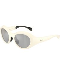 Moncler - Me8005 Futuro 50028V Sunglasses Injected Round Mirror - Lyst