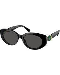 Swarovski - Sk6002 100187 Sunglasses Acetate Round Normal - Lyst