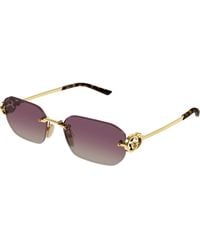 Gucci - Gg2228S 003 Sunglasses Metal Squared Nuanced - Lyst