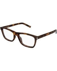 Saint Laurent - Sl 841 007 Optical Frames Acetate Transparent Squared - Lyst