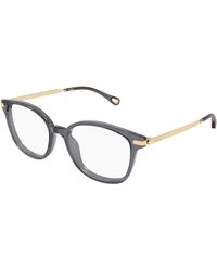 Chloé - Ch0359O 001 Optical Frames Acetate Transparent Squared - Lyst