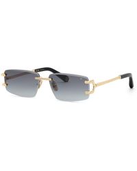 Philipp Plein - Spp276M Plein Sleek 300 Sunglasses Metal Smoke Geometric Normal Nuanced - Lyst