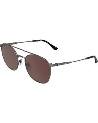 Lacoste - L281S 035 Sunglasses Metal Bordeaux Squared Normal - Lyst