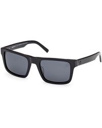 Timberland - Tb00042 01D Sunglasses Acetate Smoke Squared Polarized - Lyst