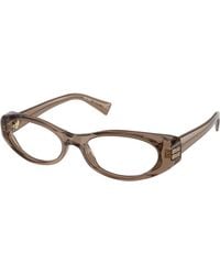 Miu Miu - Mu 03Zv 26M1O1 Optical Frames Acetate Transparent Round Normal - Lyst