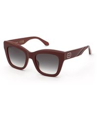 Twinset - Stw112 09Ne Sunglasses Acetate Smoke Squared Normal Nuanced - Lyst
