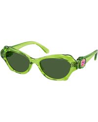 Swarovski - Sk6050 108971 Sunglasses Injected Cat Eye Normal - Lyst