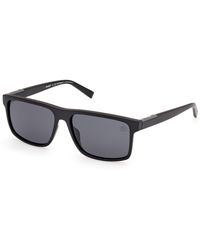Timberland - Tb00006 02D Sunglasses Injected Smoke Squared Polarized - Lyst