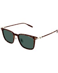 Montblanc - Mb0354S 001 Sunglasses Injected Squared - Lyst