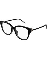 Saint Laurent - Sl M48O_B/Fn 001 Optical Frames Acetate Transparent Squared - Lyst