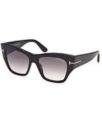 Tom Ford - Ft1417 Margot-02 01B Sunglasses Acetate Smoke Butterfly Normal - Lyst