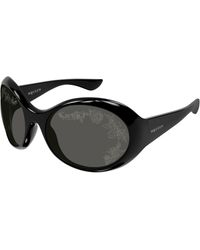 McQueen - Am0592S 005 Sunglasses Bio-Injected Round - Lyst