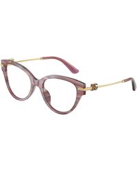 Dolce & Gabbana - Dg3438 3474 Optical Frames Acetate Transparent Butterfly Normal - Lyst