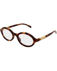 Gucci - Gg2153O 005 Optical Frames Acetate Transparent Round - Lyst