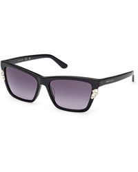 Guess - Gm00030 01B Sunglasses Acetate Smoke Squared Normal - Lyst