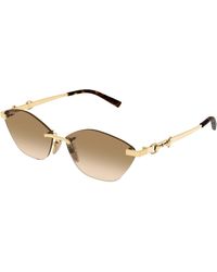 Gucci - Gg2050S 004 Sunglasses Metal Cat Eye - Lyst