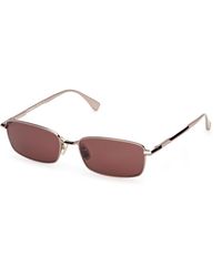 Max Mara - Mm0199 36S Sunglasses Metal Bordeaux Normal - Lyst