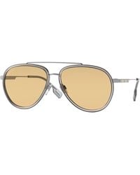 Burberry - Be3125 Oliver 1003/8 Sunglasses Metal Pilot Normal - Lyst