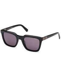Guess - Gu00279 01A Sunglasses Acetate Smoke Squared Normal - Lyst