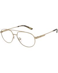 Emporio Armani - Ea1165 3003 Optical Frames Metal Transparent Pilot Normal - Lyst