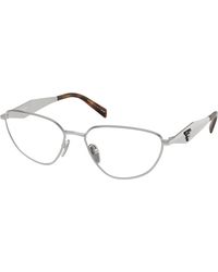 Prada - Pr D52V 1Bc1O1 Optical Frames Metal Transparent Geometric Normal - Lyst