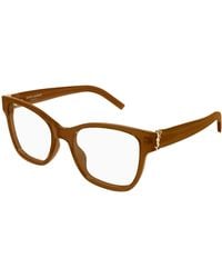Saint Laurent - Sl M158 011 Optical Frames Acetate Transparent Cat Eye Antiriflesso - Lyst