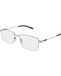 Gucci - Gg2098O 003 Optical Frames Metal Transparent Squared - Lyst