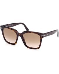 Tom Ford - Ft0952 Selby 52F Sunglasses Acetate Squared Normal Shaded - Lyst