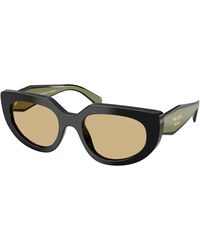 Prada - Pr D02S 03K10R Sunglasses Acetate Round Normal - Lyst
