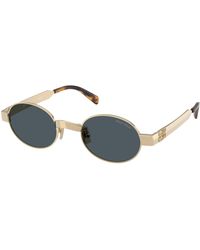 Miu Miu - Mu B51S Zvn70B Sunglasses Metal Round Normal - Lyst
